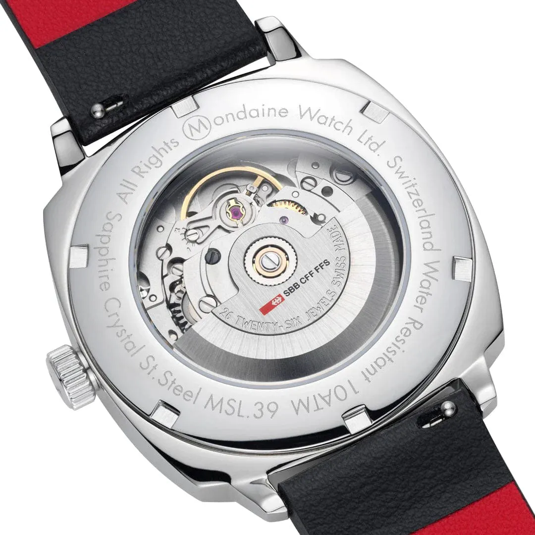 Mondaine Cushion Automatic White Watch