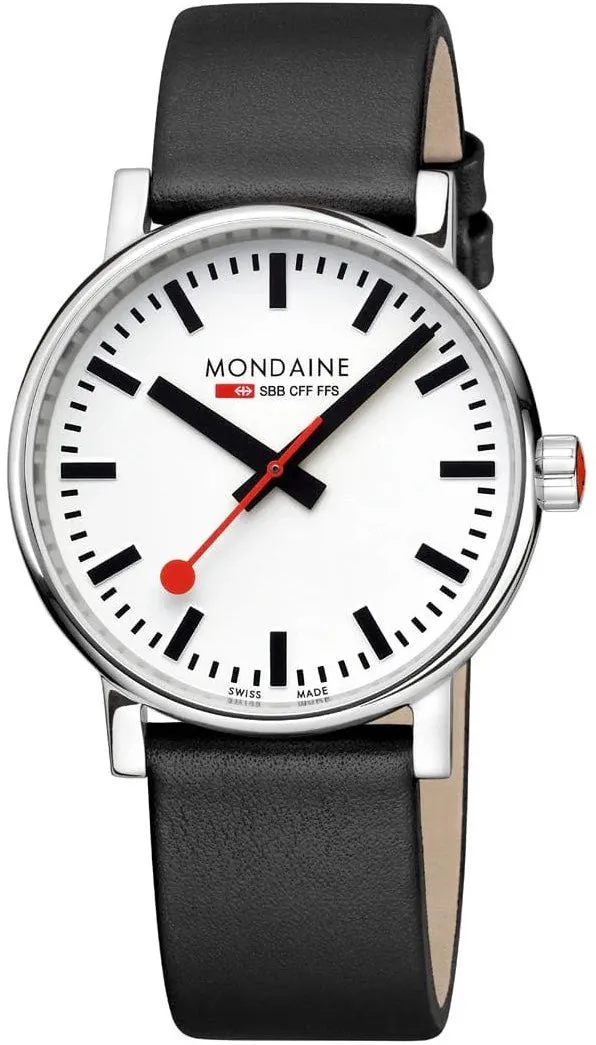 Mondaine Evo2 40mm Black Vegan Grape Leather Watch
