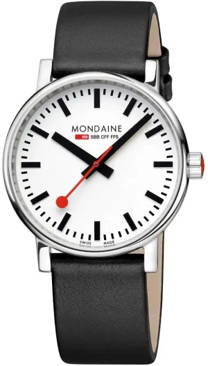 Mondaine Evo2 40mm Black Vegan Grape Leather Watch