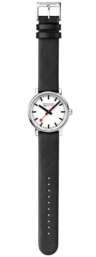 Mondaine Evo2 40mm Black Vegan Grape Leather Watch