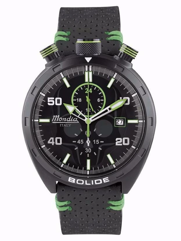 Mondia Italy Bolide Skull Men's Watch Green MI-789-BK-BKGR-CP