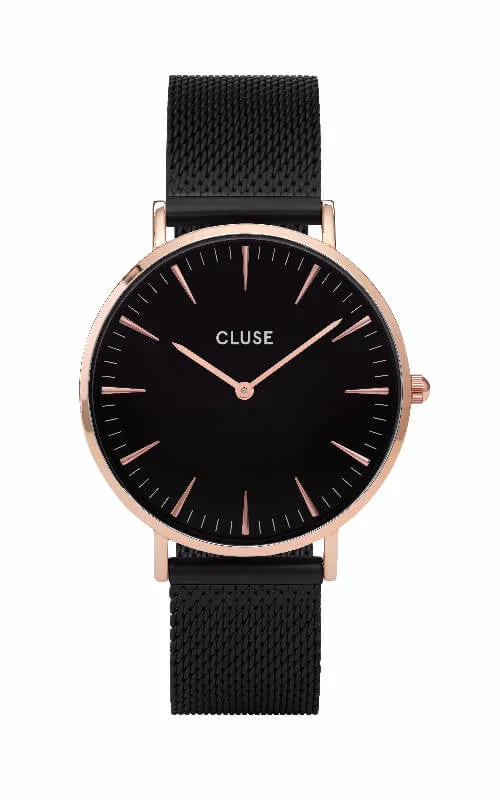 Montre Cluse La Boheme Boho Chic Mesh Rose Gold Black/Black CW0101201010