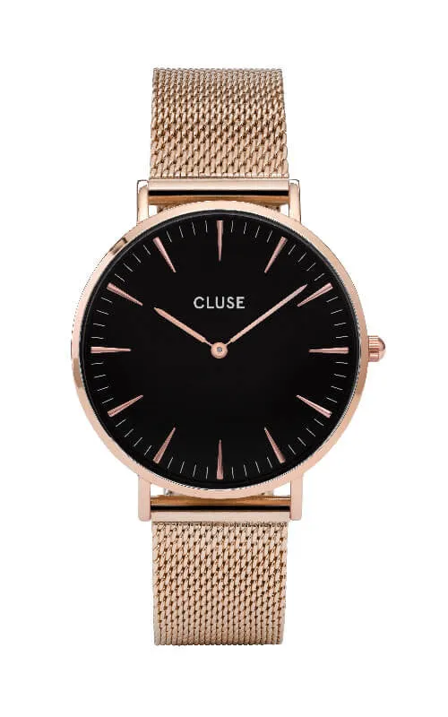 Montre CLUSE La Bohme Boho Chic Mesh Rose Gold-Black CW0101201003