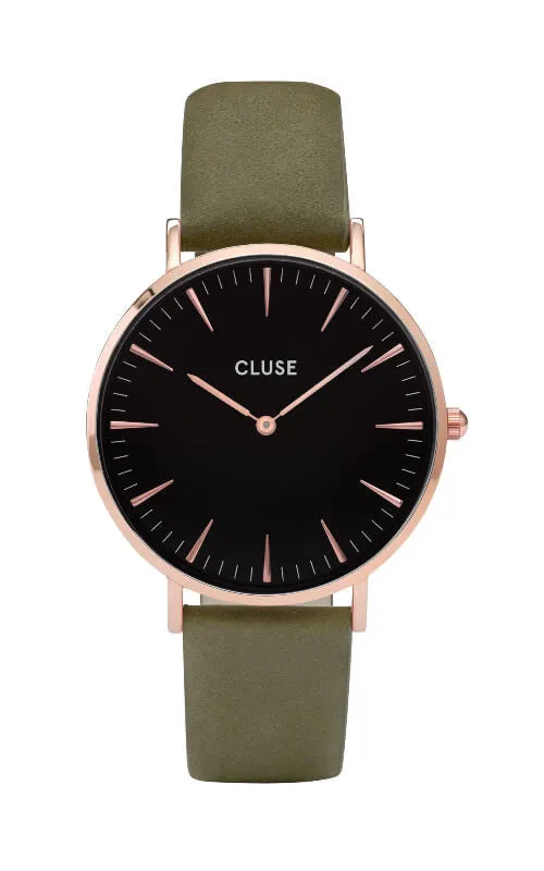 Montre CLUSE La Bohme Rose Gold Black/Olive Green CL18024