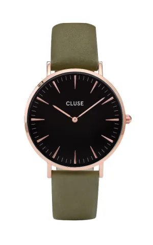 Montre CLUSE La Bohme Rose Gold Black/Olive Green CL18024