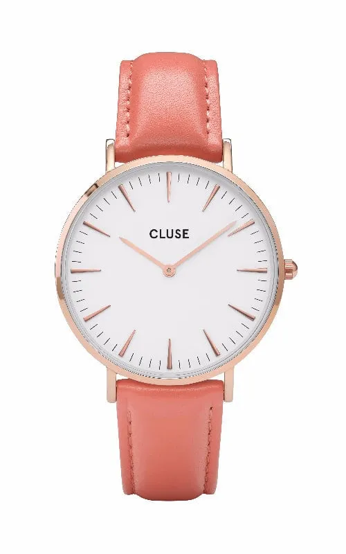 Montre CLUSE La Bohme Rose Gold White/Flamingo CL18032