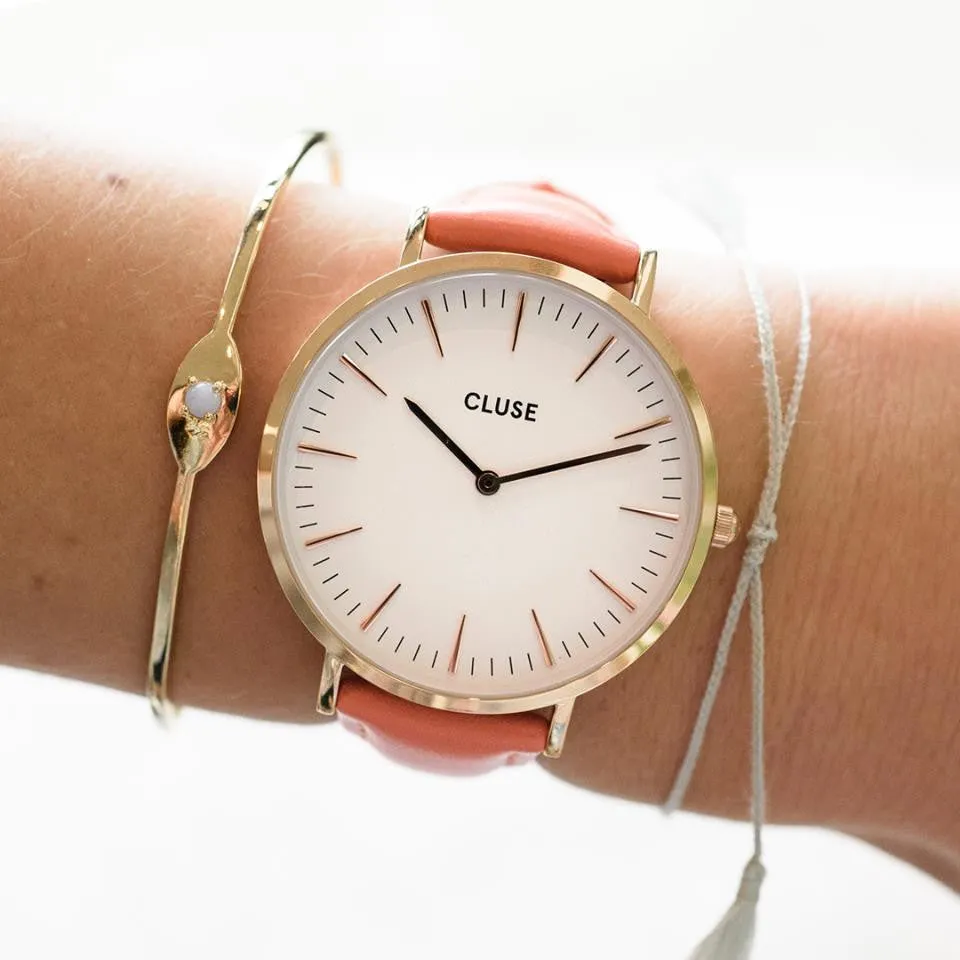 Montre CLUSE La Bohme Rose Gold White/Flamingo CL18032
