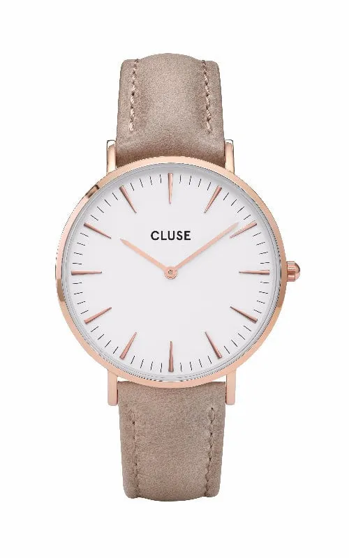 Montre CLUSE La Bohme Rose Gold White/Hazelnut CL18031