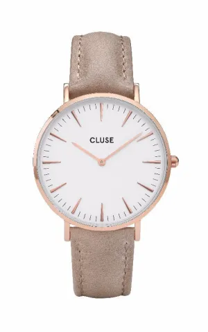 Montre CLUSE La Bohme Rose Gold White/Hazelnut CL18031
