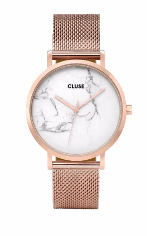 Montre CLUSE La Roche Mesh Rose Gold White Marble CL40007