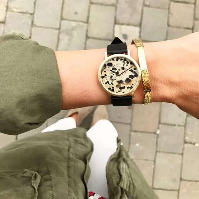 Montre CLUSE La Roche Petite Gold Dalmatian/Black CL40105 (dition limite)