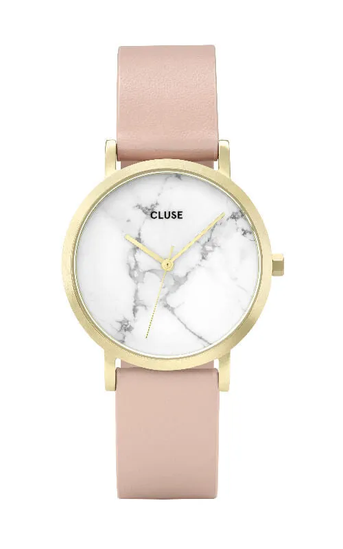 Montre CLUSE La Roche Petite Gold White Marble Nude CL40101