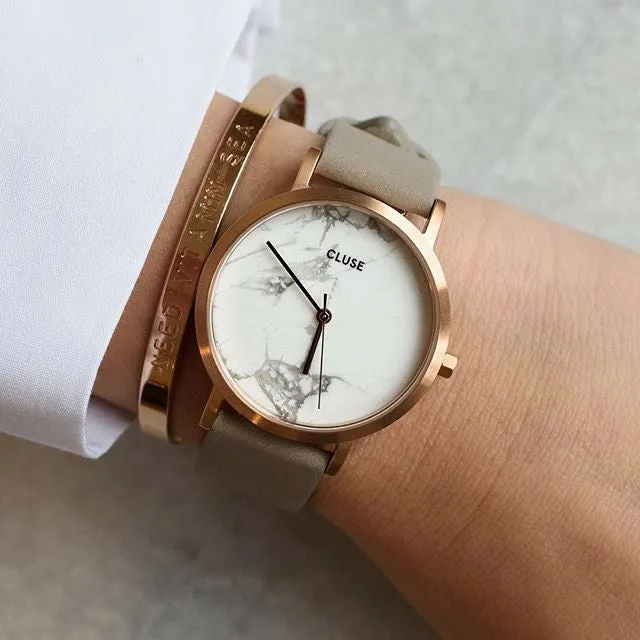 Montre CLUSE La Roche Petite Rose Gold White Marble Grey CL40103