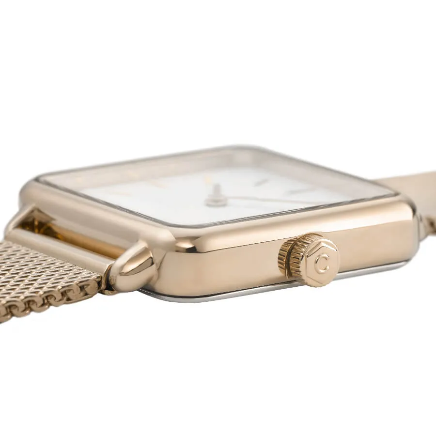 Montre CLUSE La Ttragone Gold Mesh/White CL60002