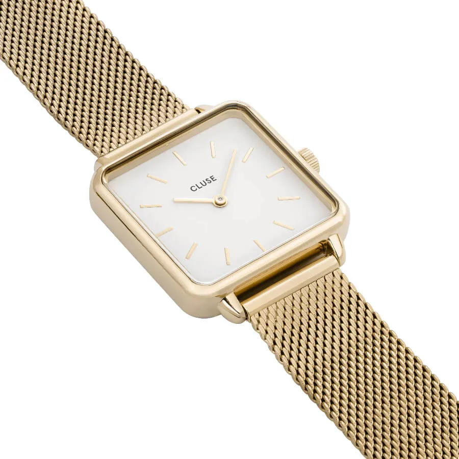 Montre CLUSE La Ttragone Gold Mesh/White CL60002