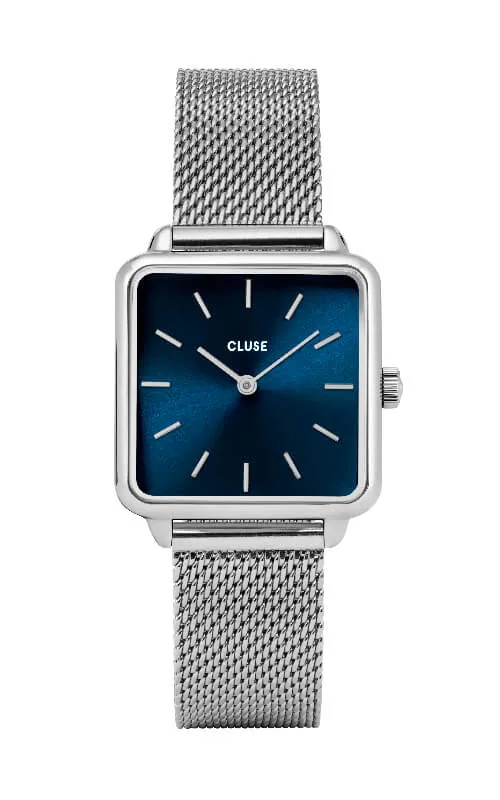 Montre CLUSE La Ttragone Mesh Silver/Marine Blue CL60011