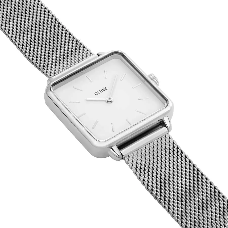 Montre CLUSE La Ttragone Silver Mesh/White CL60001