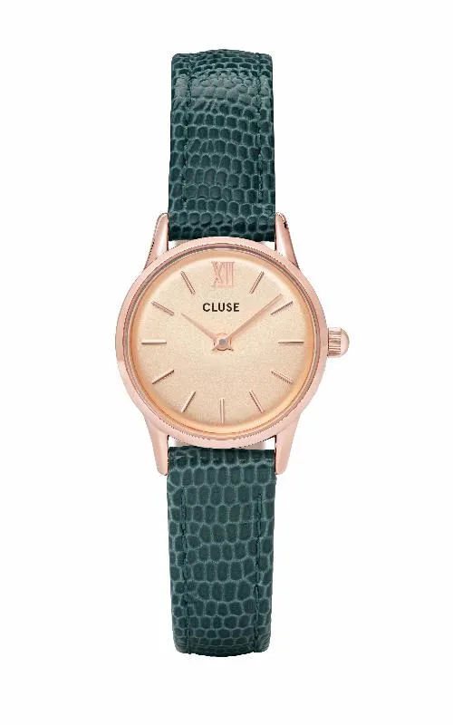 Montre CLUSE La Vedette Rose Gold Champagne/Emerald Lizard CL50029