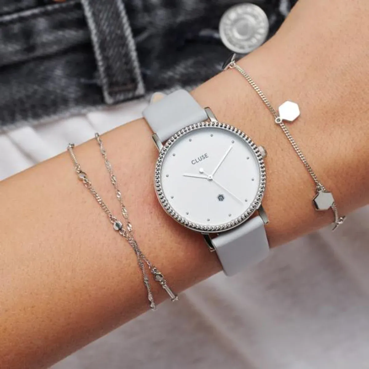 Montre CLUSE Le Couronnement Leather Grey Silver CL63004