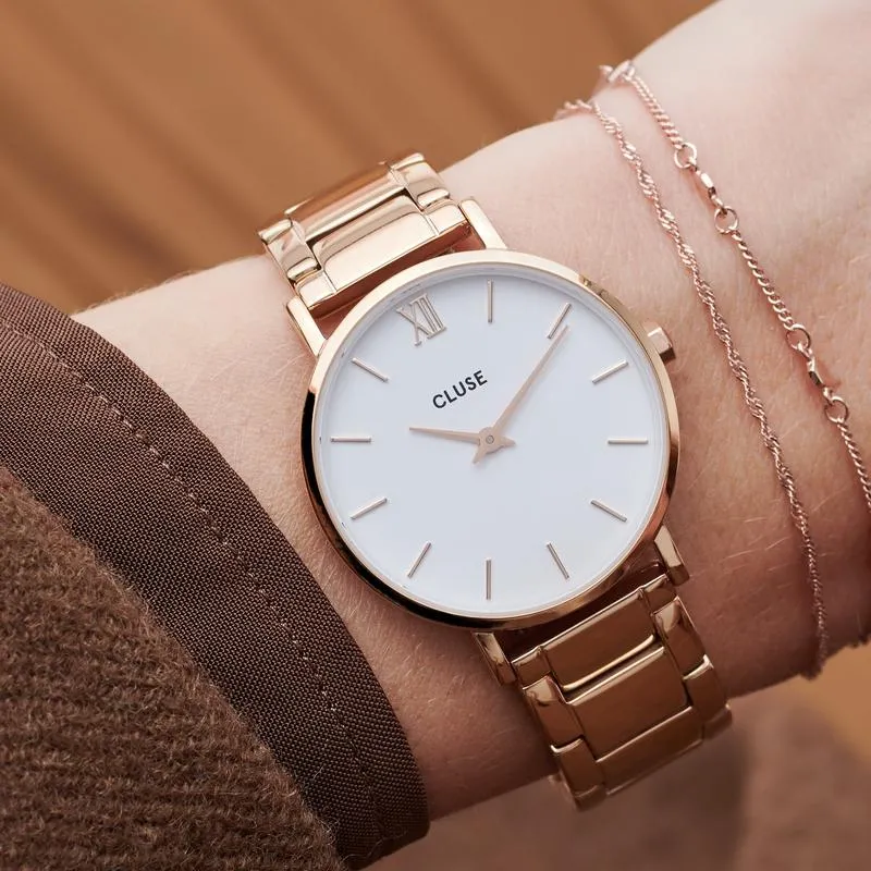 Montre CLUSE Minuit 3-Link Rose Gold Steel CW0101203027