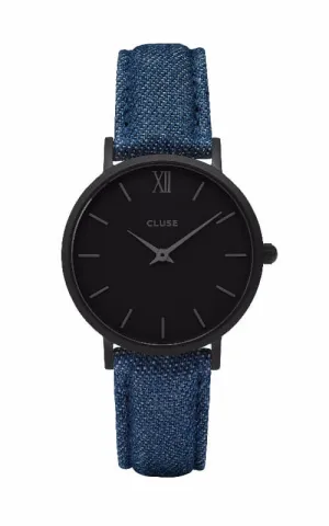Montre CLUSE Minuit Full Black/Blue Denim CL30031