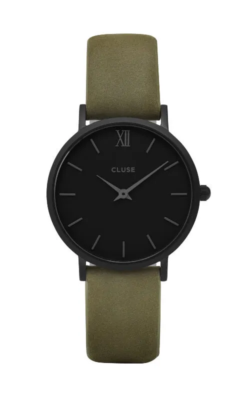 Montre CLUSE Minuit Full Black/Olive Green CL30007