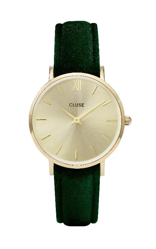 Montre CLUSE Minuit Gold Green Velvet CL30040