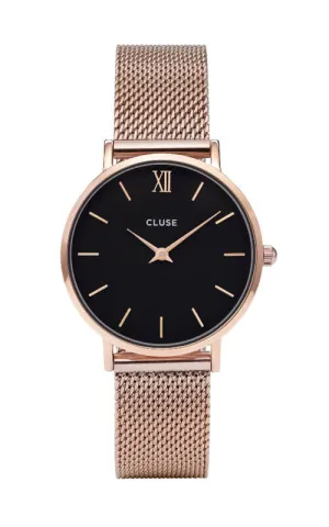 Montre CLUSE Minuit Mesh Rose Gold/Black CW0101203003