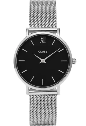 Montre CLUSE Minuit Mesh Silver/Black CL30015