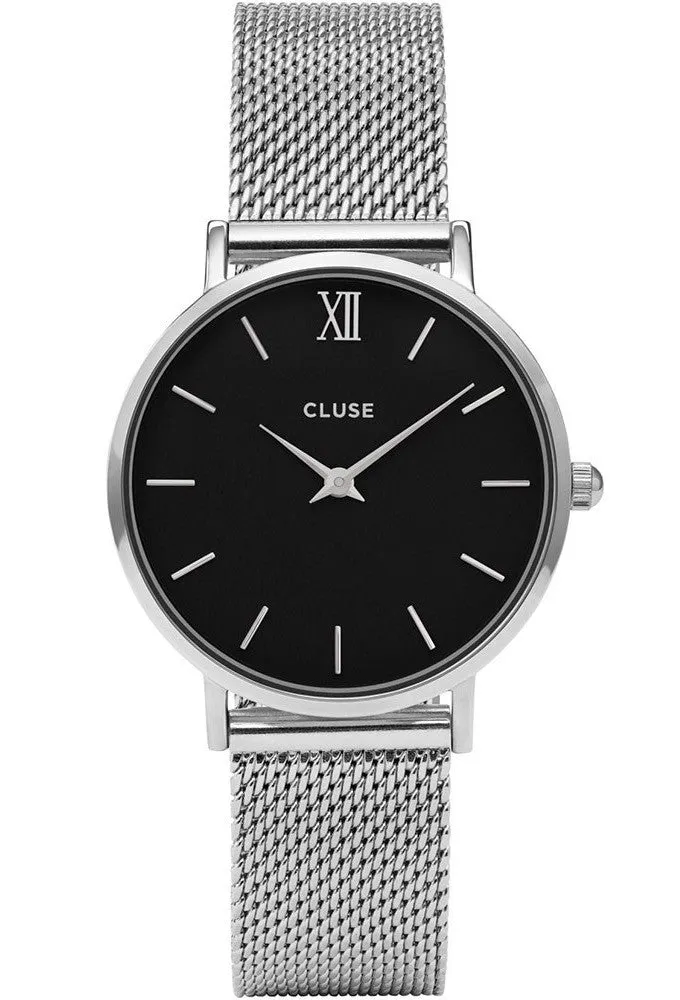 Montre CLUSE Minuit Mesh Silver/Black CL30015