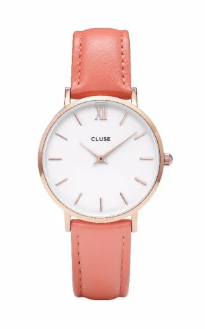Montre CLUSE Minuit Rose Gold White/Flamingo CL30045