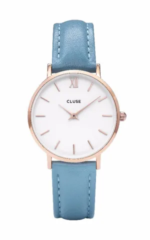 Montre CLUSE Minuit Rose Gold White/Retro Blue CL30046