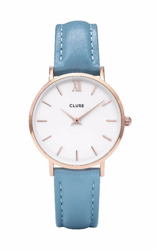 Montre CLUSE Minuit Rose Gold White/Retro Blue CL30046
