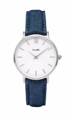 Montre CLUSE Minuit Silver White/Blue Denim CL30030