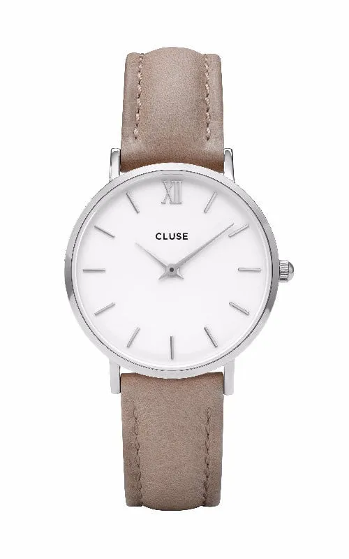Montre CLUSE Minuit Silver White/Hazelnut CL30044