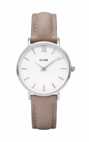 Montre CLUSE Minuit Silver White/Hazelnut CL30044