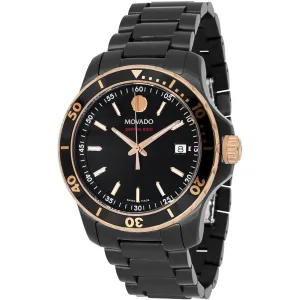 Movado Men's Watch - Series 800 Black Dial Plated Stainless Steel Bracelet | 2600162