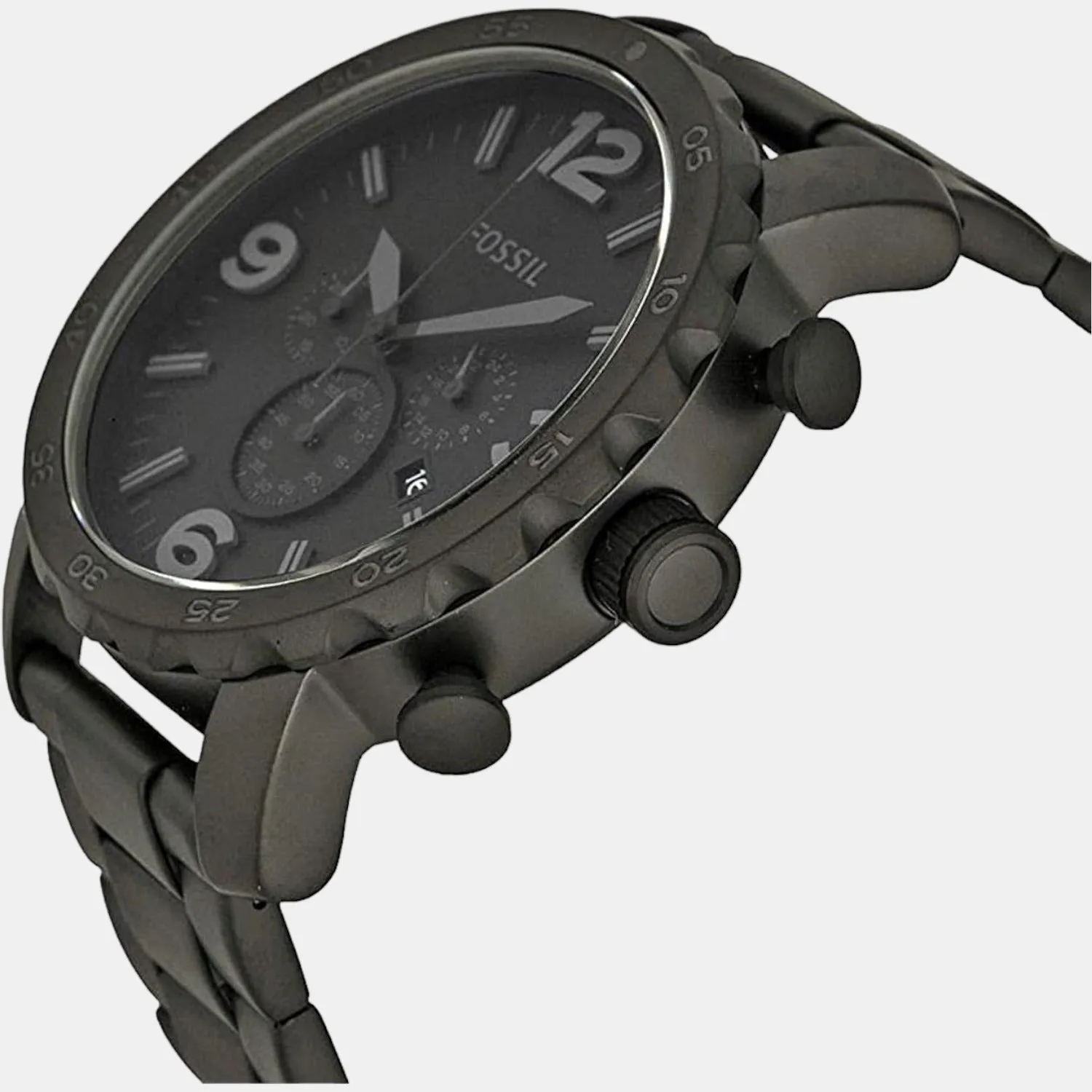 Nate Men Quartz Black Dial Chronograph Stainless Steel Watch JR1401