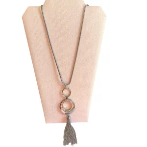 Necklace Lariat & Y-Drop By Chicos In Gold & Silver chicos