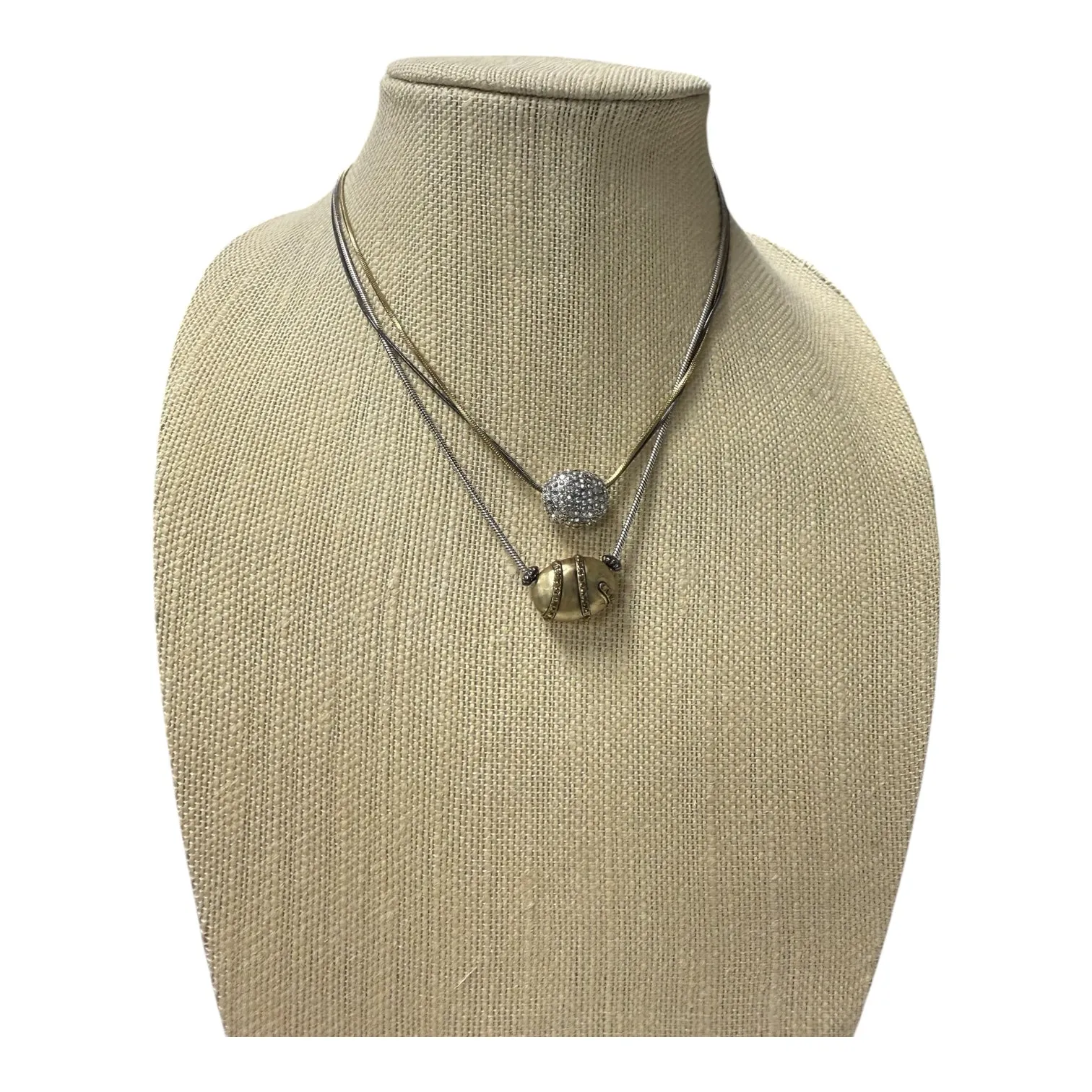 Necklace Layered By Chicos In Gold & Silver chicos