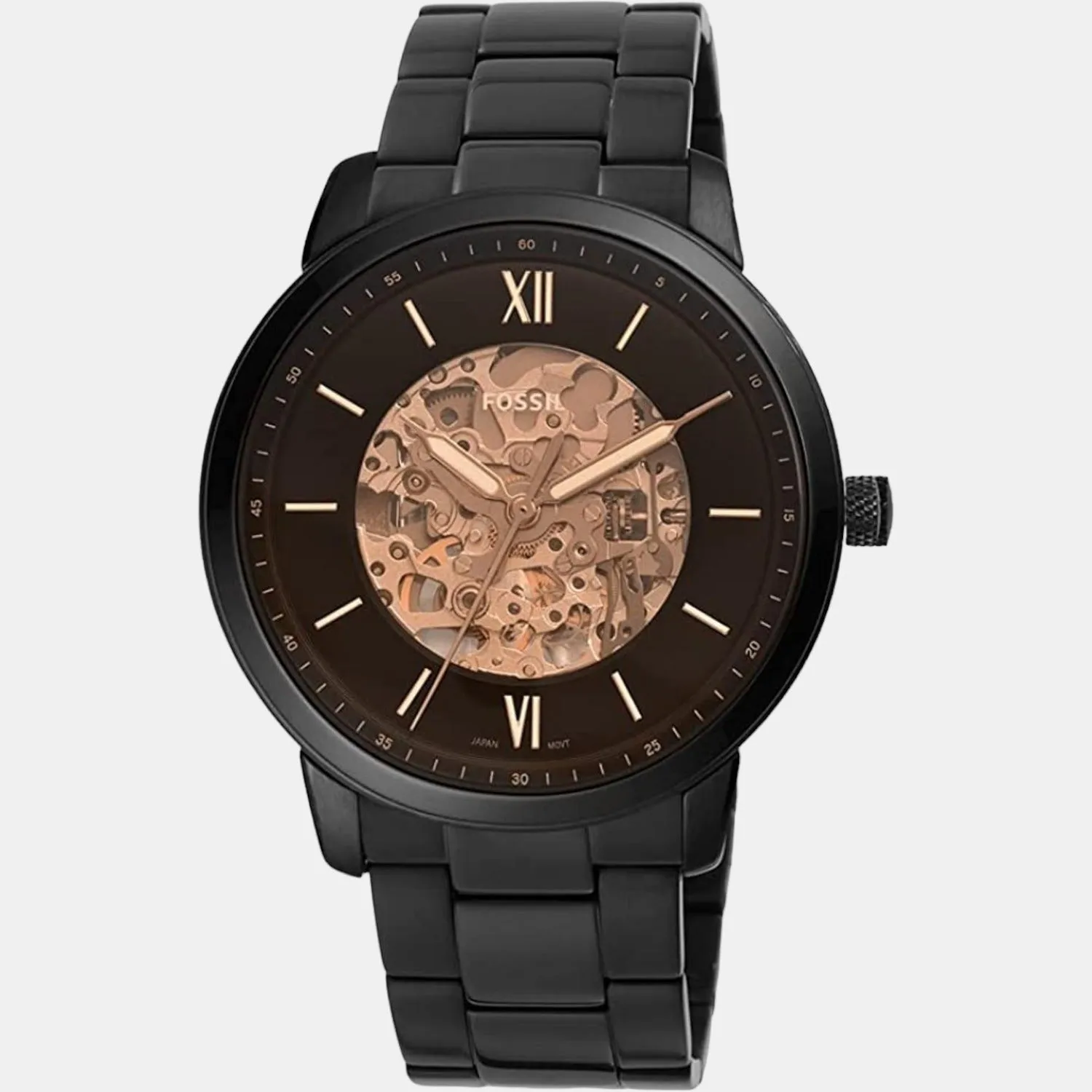 Neutra Men Automatic Black Dial Analog Stainless Steel Watch ME3183