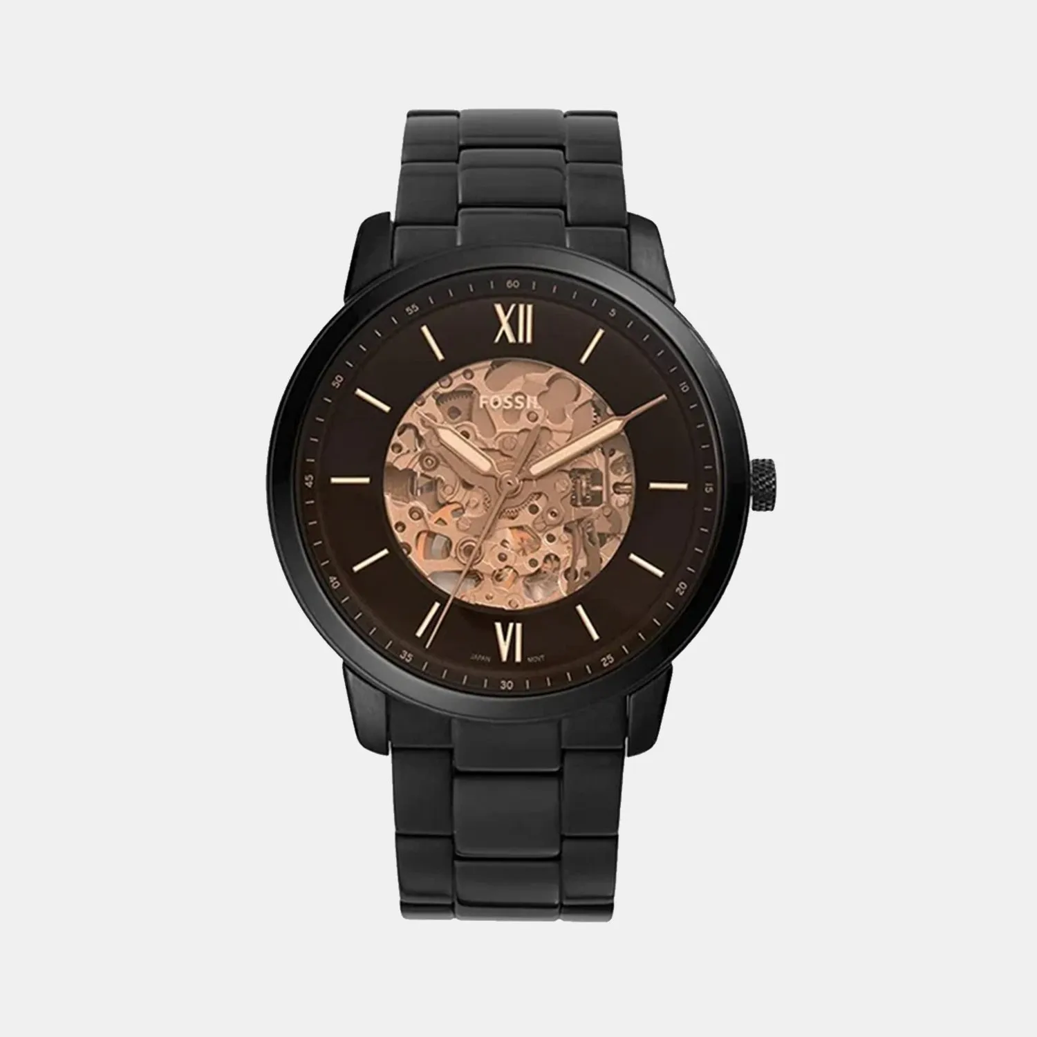 Neutra Men Automatic Black Dial Analog Stainless Steel Watch ME3183