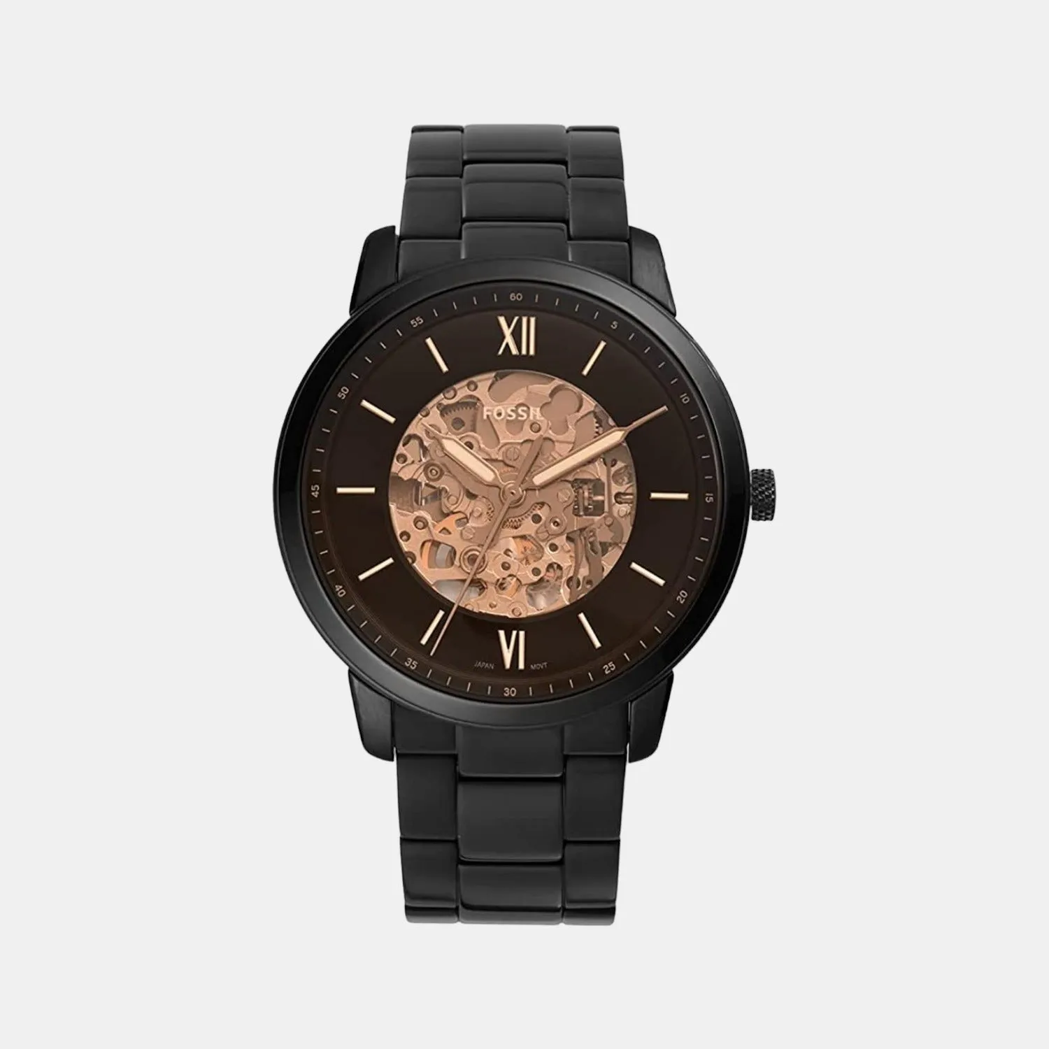 Neutra Men Automatic Black Dial Analog Stainless Steel Watch ME3183