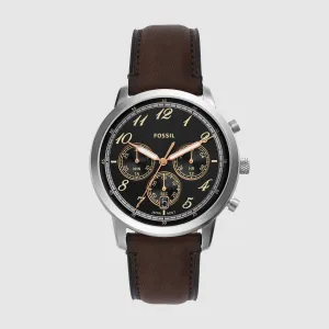 Neutra Men Quartz Black Dial Chronograph Leather Watch FS6024