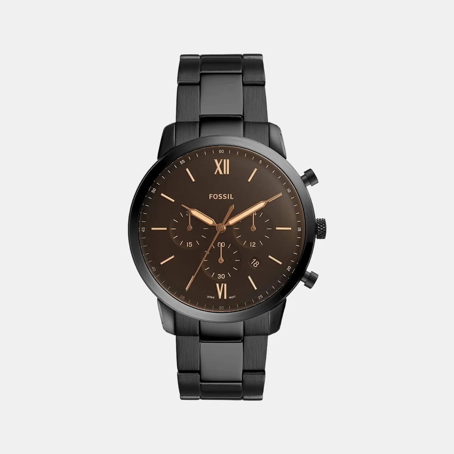Neutra Men Quartz Black Dial Chronograph Stainless Steel Watch FS5525