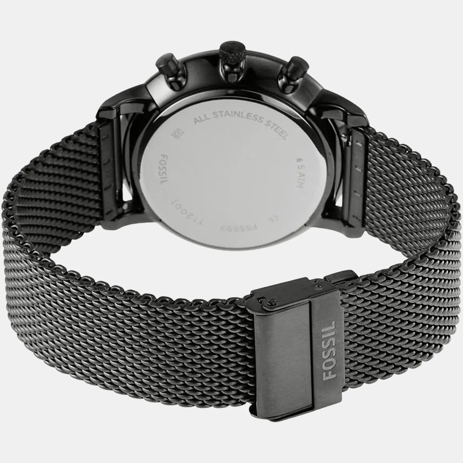 Neutra Men Quartz Black Dial Chronograph Stainless Steel Watch FS5699