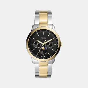 Neutra Men Quartz Black Dial Multi-Function Stainless Steel Watch FS5906