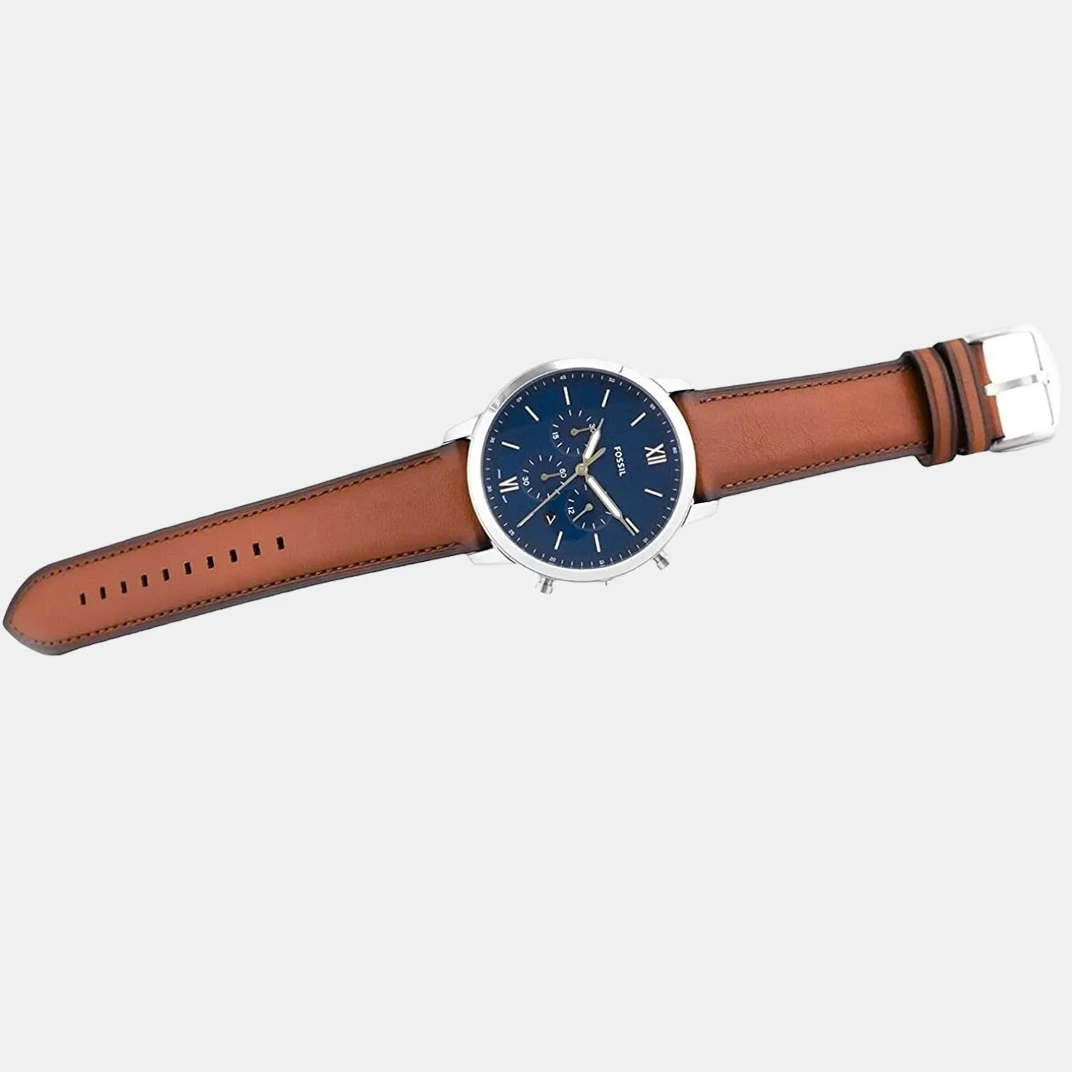 Neutra Men Quartz Blue Dial Chronograph Leather Watch FS5453