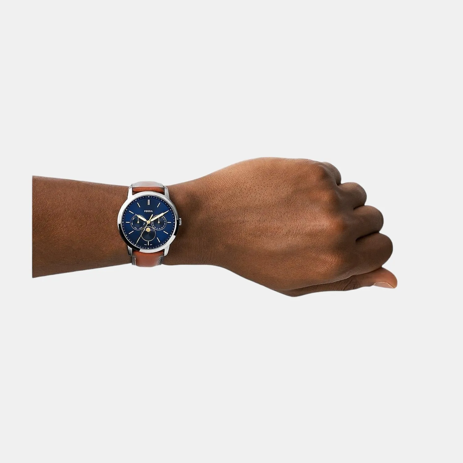Neutra Men Quartz Blue Dial Multi-Function Leather Watch FS5903