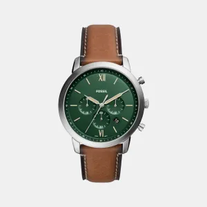 Neutra Men Quartz Green Dial Chronograph Leather Watch FS5963